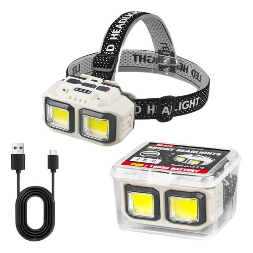 Linterna Frontal Portátil Potent+usb Recargable Multifunción