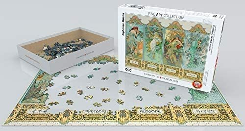 Eurographics Four Seasons De Alphonse Maria Mucha (1000 Piez