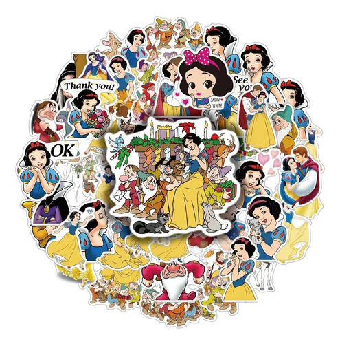 Disney-pegatinas De Grafiti Blancanieves Para Niños 30/10/5