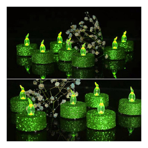 12 Piezas De Luces De Té Con Pilas Led Tealights Para La
