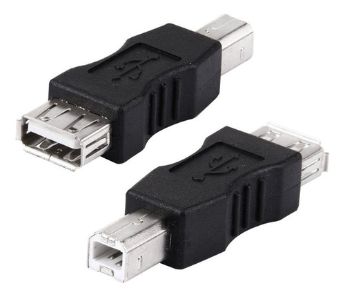 Pack De 2 Adaptador Usb-b Macho Impresora A Usb-a 2.0 Hembra