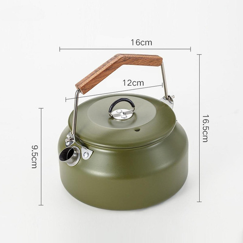 Camping Kettle Coffee Bof De Agua Fácil De Limpiar Verde