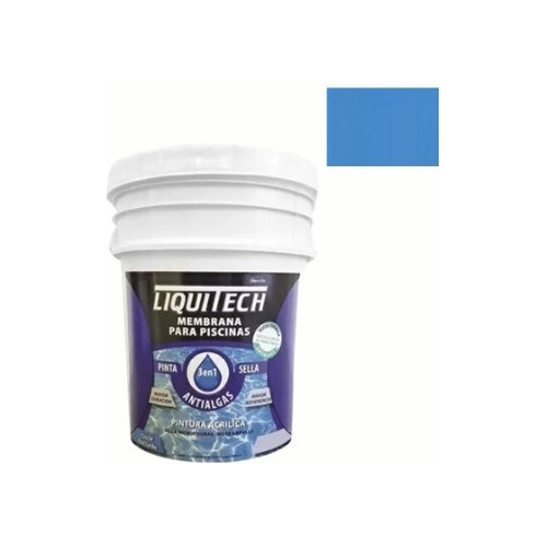 Pintura Para Piletas Piscinas, Membrana 3en1 Liquitech 20 L