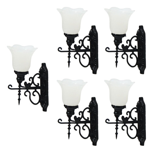 5 Piezas Led Casa De Muñecas Lámpara De Pared En Estilo D