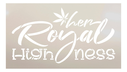 Plantilla Hoja Marihuana Para Pintar Texto Ingl  Her Royal X