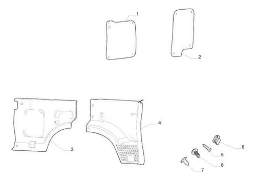 Panel Lateral Trasera Izquierda Fiat