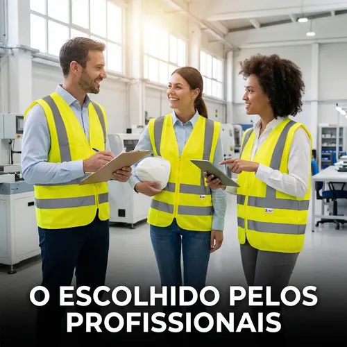 Kit com 4 Coletes Refletivos de Segurança Amarelo Neon XXG com