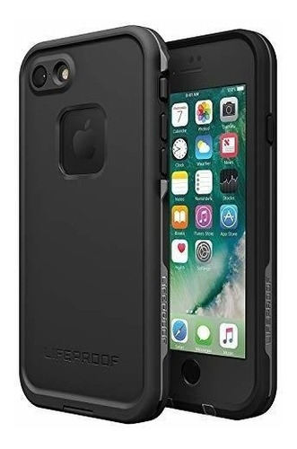 Funda Para iPhone 7 Resistente Al Agua Negro Asfalto Tpu 