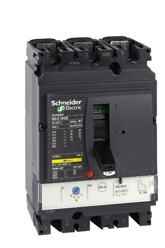 Breaker 3x16 Amp Reg 11-16a Schneider Nsx100h Lv429677