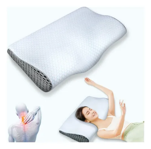 Pack De 2 Almohadas Viscoelásticas Cervicales - Altura Ajustable, Funda De Algodón Lavable, Ergonómica