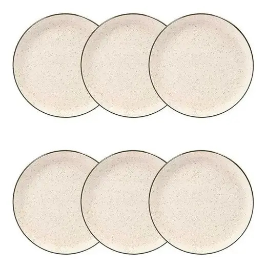 CONJUNTO DE 6 PRATOS SOBREMESA 20CM DUNA FLAT OXFORD