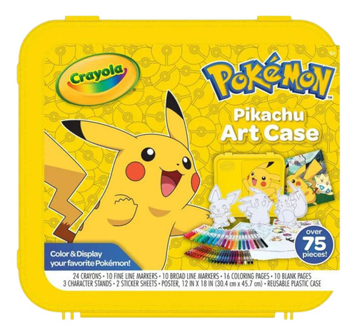 Crayola Pokémon Estuche Para Colorear Set De 75 Piezas