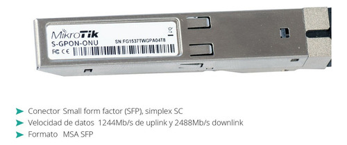 Modulo Sfp Mikrotik Sfponu Gpon Sc Upc