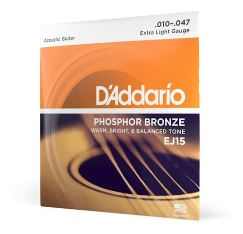 Encordado Guitarra A. Extra Light D'addario Ej15