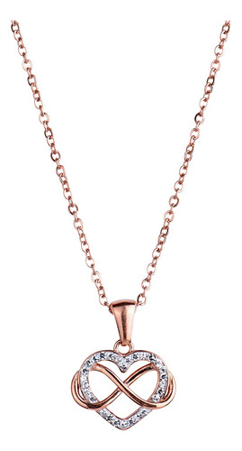 Luckyly Collar De Mujer Corazón E Infinito Con Zirconia