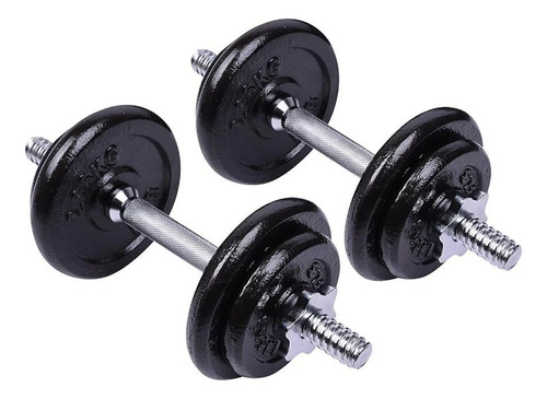 Set De Pesas Mancuernas Con Estuche 40lb Athletic Works Color Negro