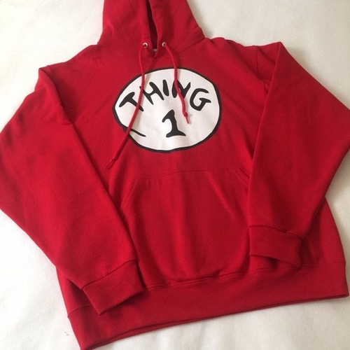 Buso Chompa Personalizado X2 Parejas Novios Thing 1 Thing 2