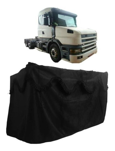 Cortina Chinil 4 Peças Frente Meio Para Scania 114 124 Preto