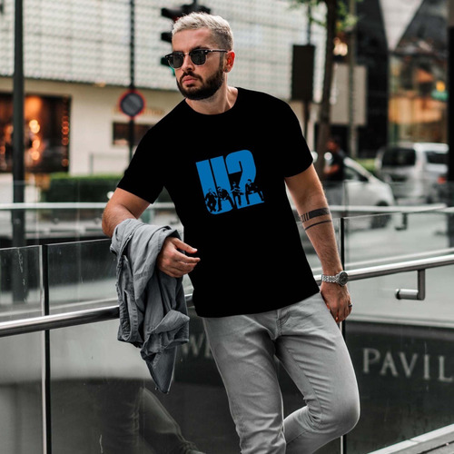 Imagen 5 de 6 de Remera De U2 Negra Rock Música Algodón Peinado Premium
