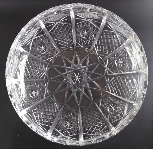 Antigo Grande Centro De Mesa Cristal Bohemia 11269 Rrdeco (Usado)