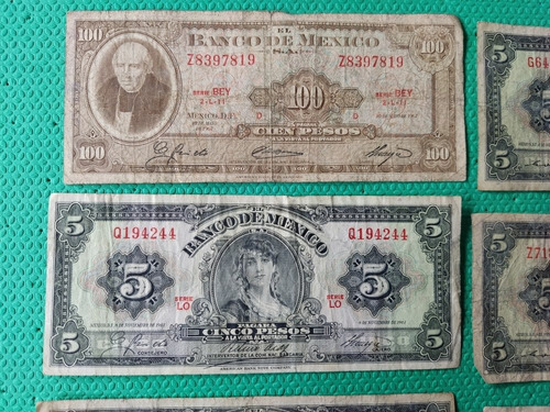 Lote De Billetes Antiguos Envío Gratis 10 Billetes Viejos (Usado)