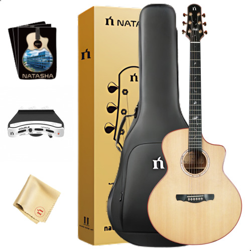 Violão Natasha Eletroacustico Jc4 +a1g Pickup Natural