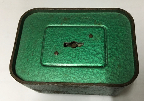 Alcancia Antigua Burg Verde Con Llave, Caja Fuerte (Usado)