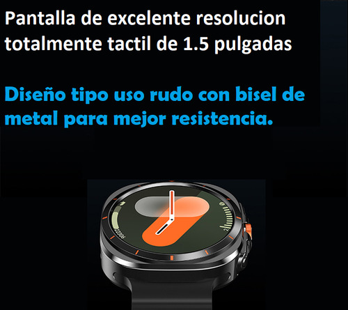 Reloj Inteligente A25 Negro Isdewatch Smartwatch Para Hombre Y Mujer 1 Correa Naranja De Regalo Compatible Con Ios Y Android Llamadas Notificaciones Deportes Sensor De Ritmo Cardiaco