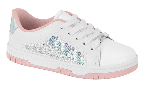 Tênis Casual Infantil Glitter Meninas Molekinha Leve Confort