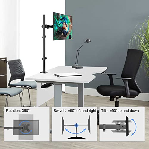 Suptek Single Led Lcd Monitor Stand Up Desk Mount For 1 / On