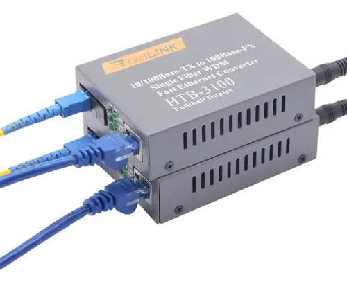 Convertidor De Media Fibra Optica Ethernet 100mbps 25km