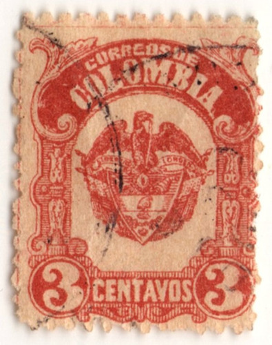 Colombia 3 Centavos 1918 Estampilla L T 277