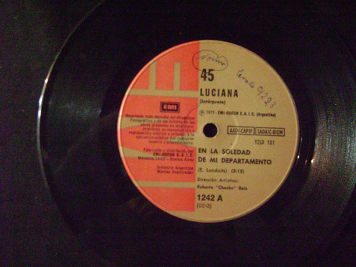 Luciana-en La Soledad De Mi Departamento-vinilo Simple 