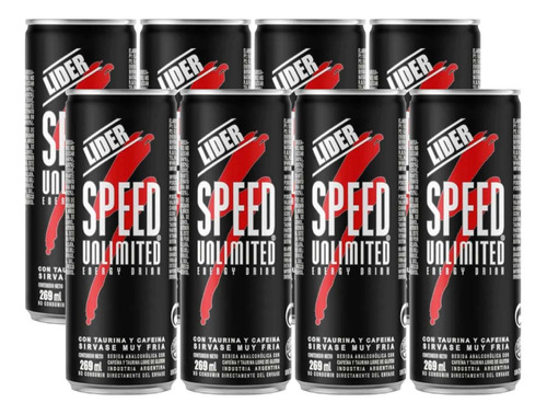 Speed Bebida Energizante Lata 250ml Pack X8 - Gobar®