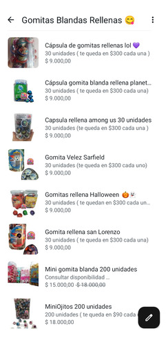 Gomita Blanda Forma De Frutilla