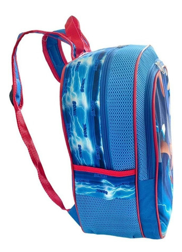 Imagem 3 de 4 de Mochila Escolar Infantil Meninos Boneco Sonic Costas G F5