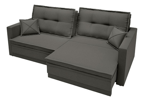 Sofá sin caja retráctil y reclinable Astro de 2 m, color gris