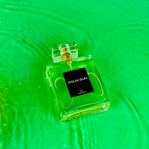 Perfume Masculino Sacratu Premium Aqua Sun Essência Poderosa Longa Duração Feromônio Refrescante Fixação Intensa 100 ml