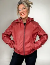 Comprar Campera Eco-cuero Mujer Chaqueta Simil Cuero De Dama Abrigo 