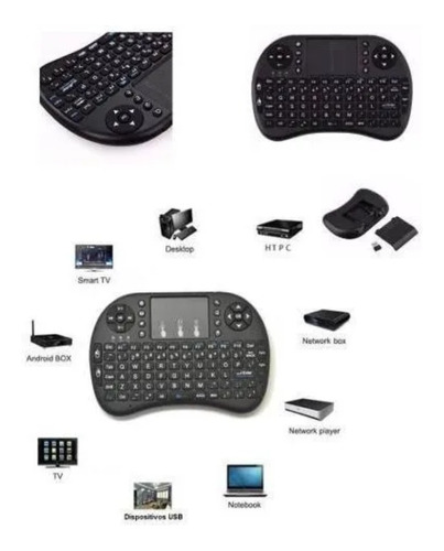  Mini Keyboard Bluetooth Celular Pc Android Ios Smart Tv 