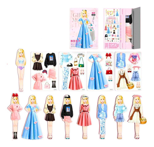 . Magnetic Fashion Kids Brinquedo Vestir Princesas