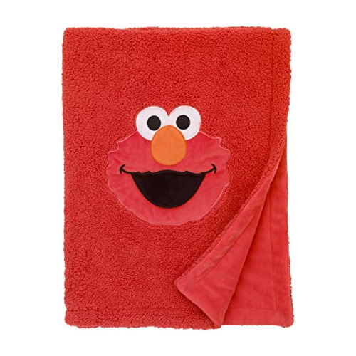 Manta De Felpa Roja Elmo Para Niños Pequeños