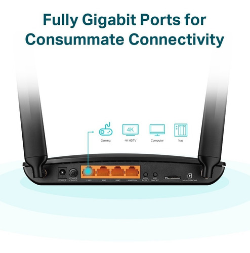 Imagen 7 de 9 de Router Tp-link Archer Mr600 Ac1200 Dual Band 4g+