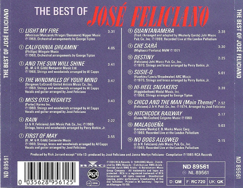 Cd The Best Of (josé Feliciano) Estándar