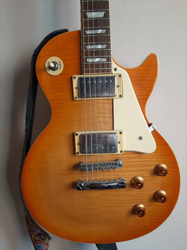 Guitarra Eléctrica Epiphone Les Paul Standard Korea Diestro Lemon Burst Palo De Rosa (Usado)