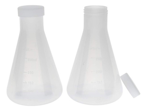 Frasco Erlenmeyer Cónico De Plástico Graduado En Laboratorio