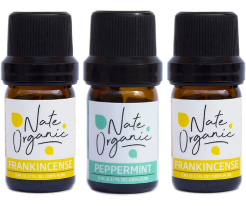 2 Aceite Esencial Incienso 100% Puro Frankincense 1 Menta
