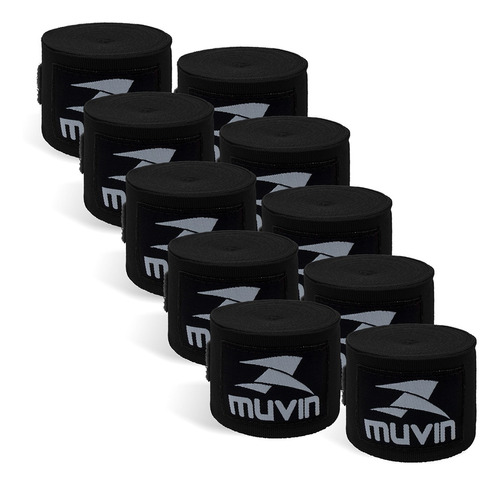 Kit 5 Pares Bandagem Elástica 5m Muvin - Luta Boxe Muay Thai