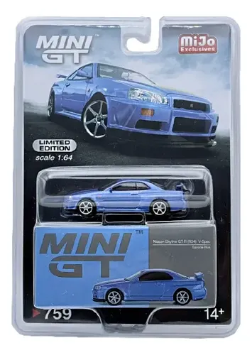 ミニカー MINI GT Nissan Skyline GT-R 32.34 Mini Gt Nissan Skyline R34 Gtr V-spec - #759 | Frete grátis