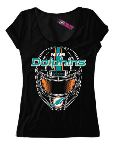 Remera Mujer Miami Dolphins Football Americano Team T73 Dtg